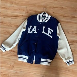 Yale varsity leather jacket size 2XL